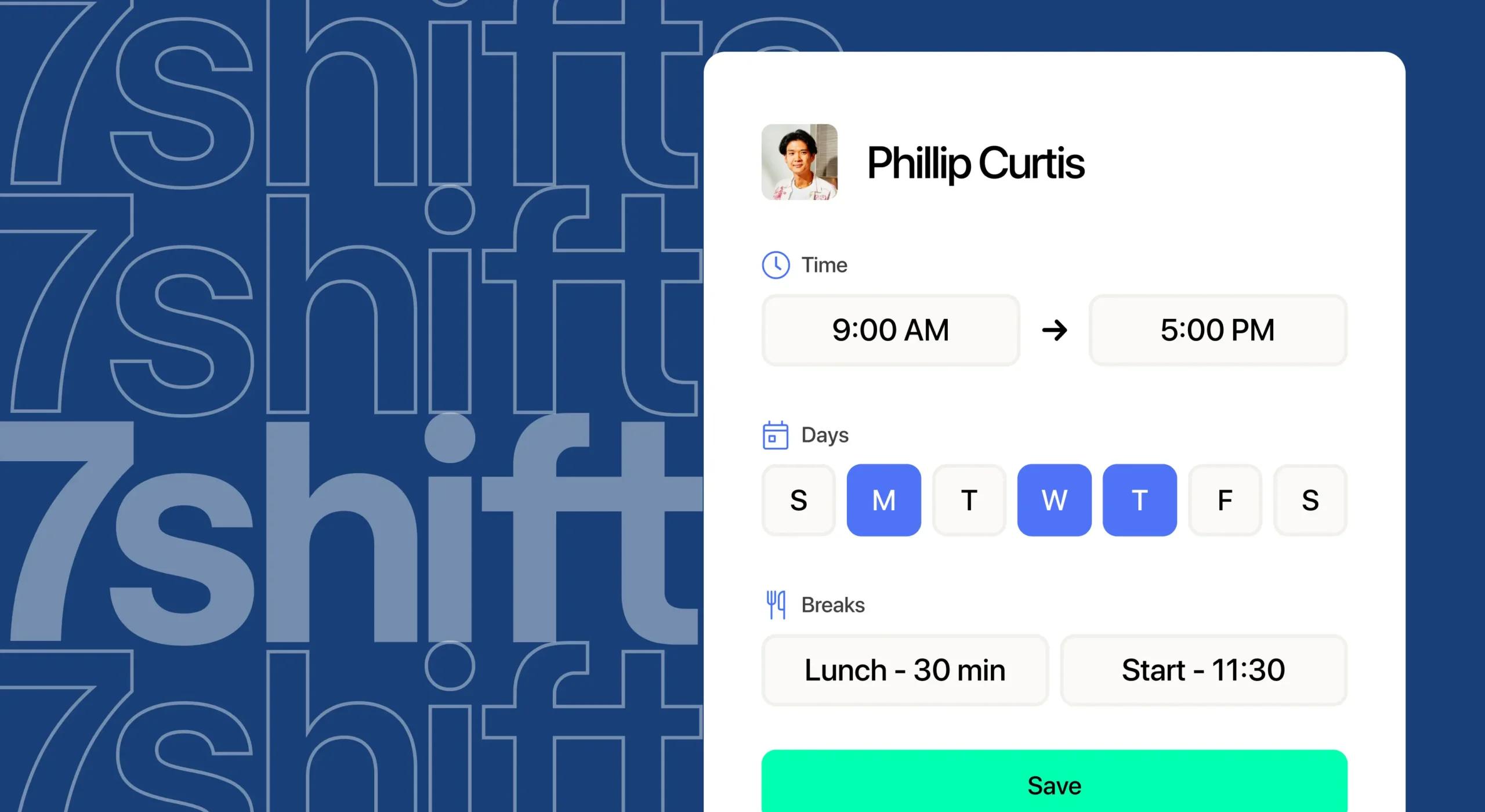 Graphic image of 7shifts scheduling software