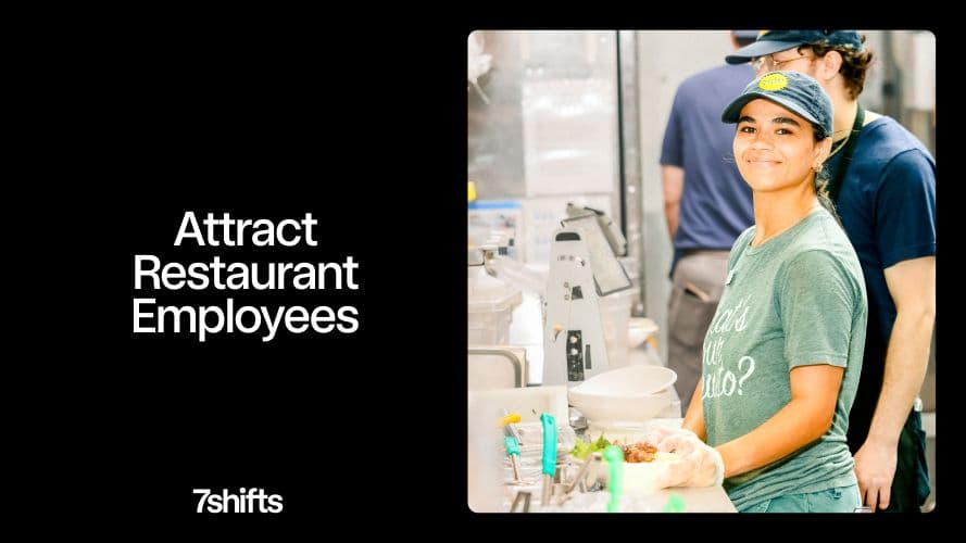 Smiling restaurant worker in kitchen setting.